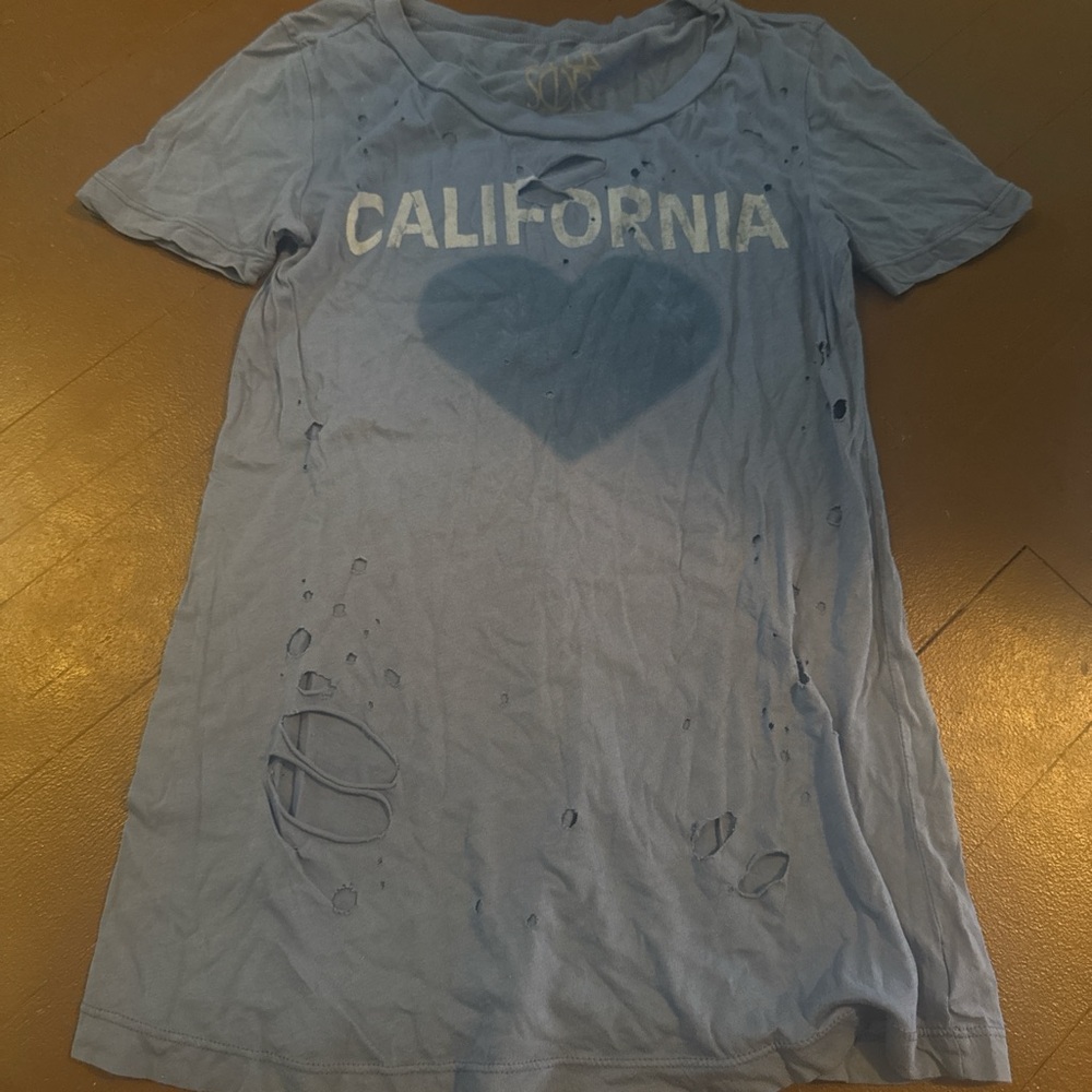 Chaser Blue California Heart T-Shirt